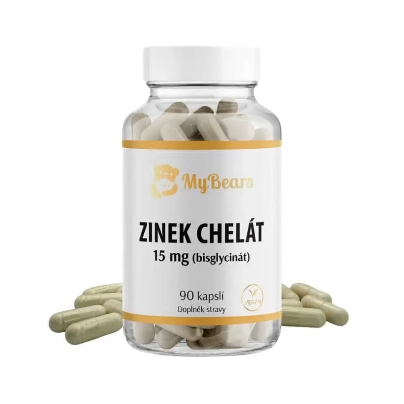 MyBears Zinek chelát 15 mg (bisglycinát) - 90 kapslí