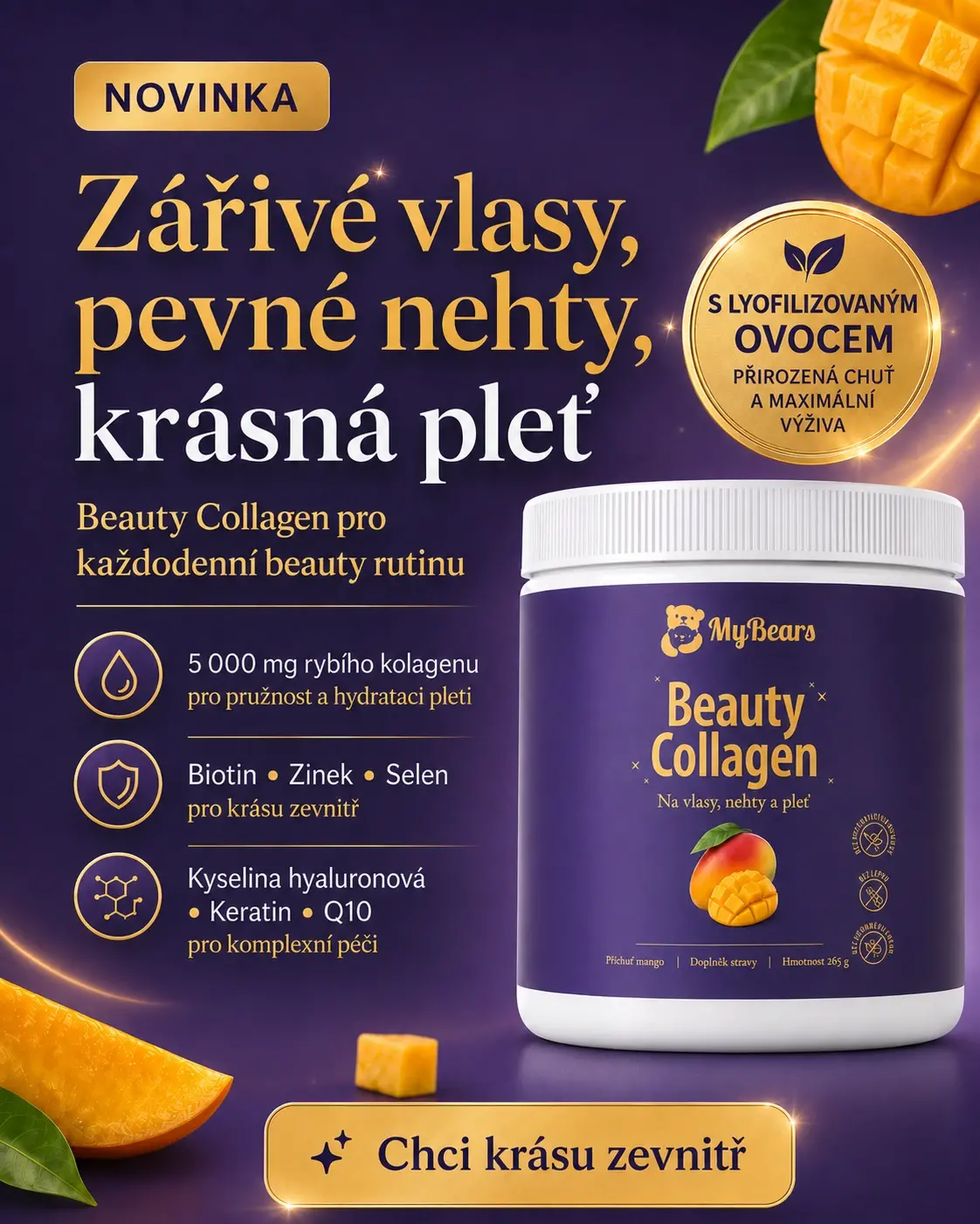 Beauty kolagen na vlasy, nehty a pleť