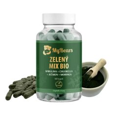 Zelený mix BIO MyBears zo zelených superpotravín