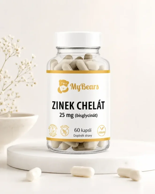 MyBears Zinok chelát 25 mg vo forme bisglycinátu