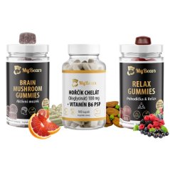 Balíček Úspešné učenie & mentálny výkon pri náročnom povolaní - gumové medvedíky & vegánske kapsule