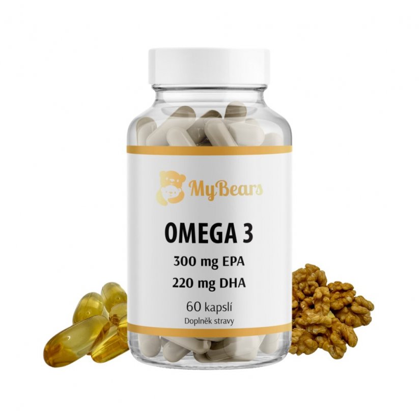 Omega 3 mastné kyseliny (300 mg EPA, 220 mg DHA) - 60 kapslí