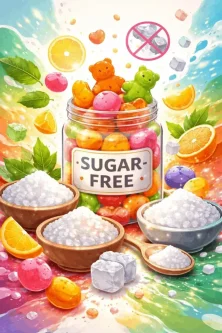 Vitamíny bez cukru: co znamenají u gummies a jaká jsou sladidla