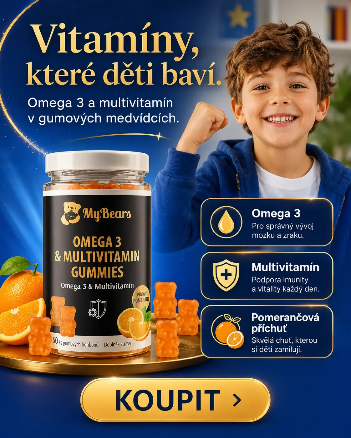 Gumoví medvídci Omega 3 & Multivitamín