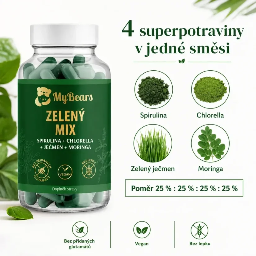 Zelený Mix 450 mg - 60 kapsúl