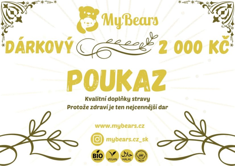 Dárkový poukaz MyBears v hodnotě 2 000 Kč
