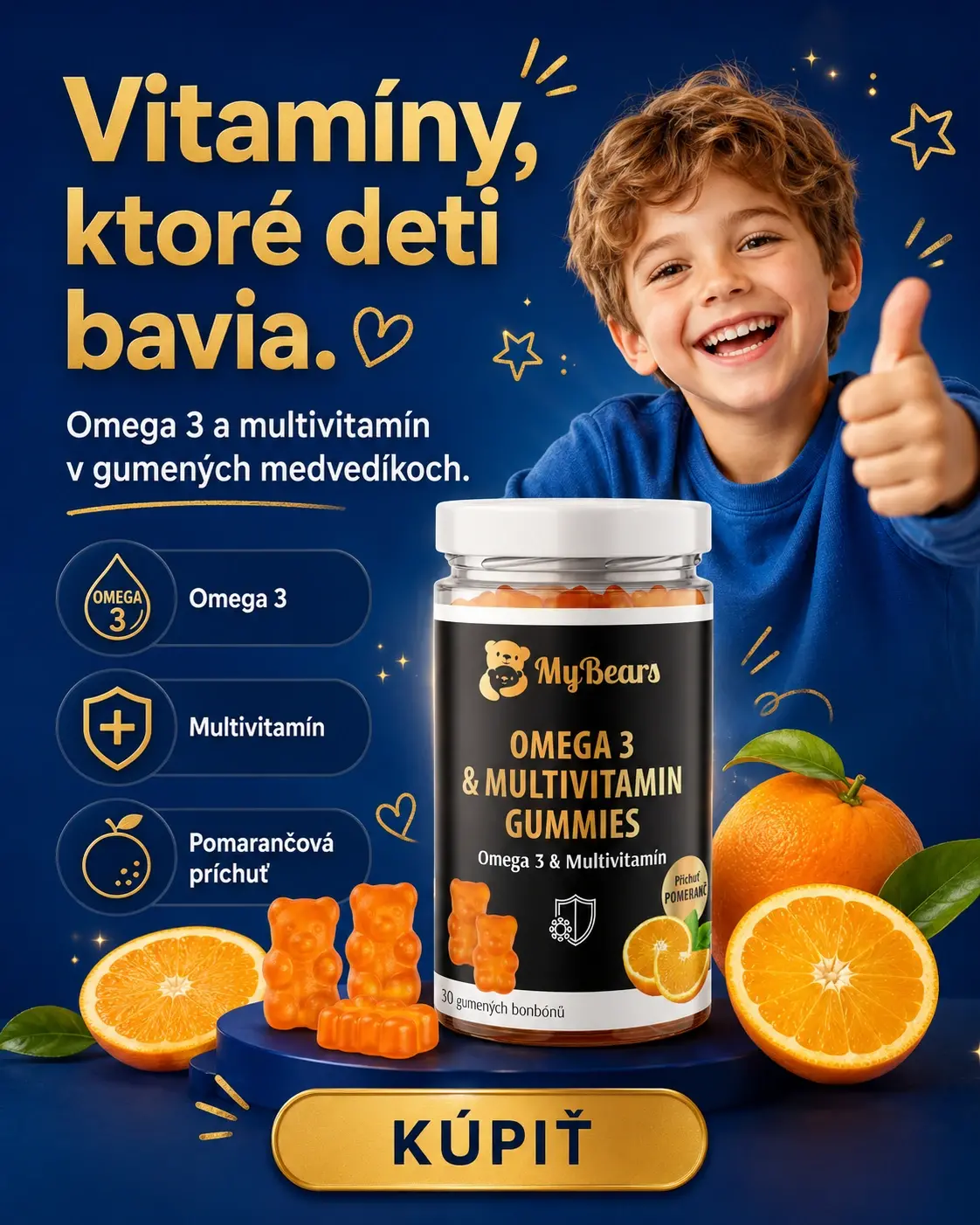 Gumené medvedíky Omega 3 & Multivitamín