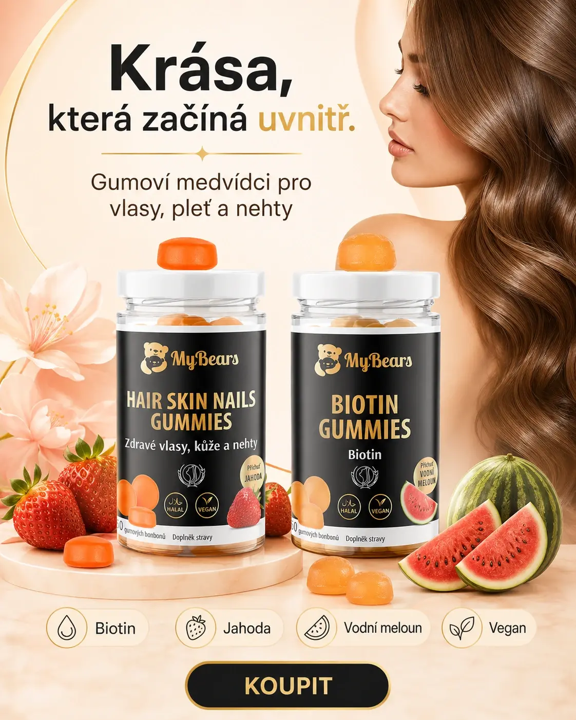 Balíček Zdravé vlasy, kůže a nehty - gumoví medvídci