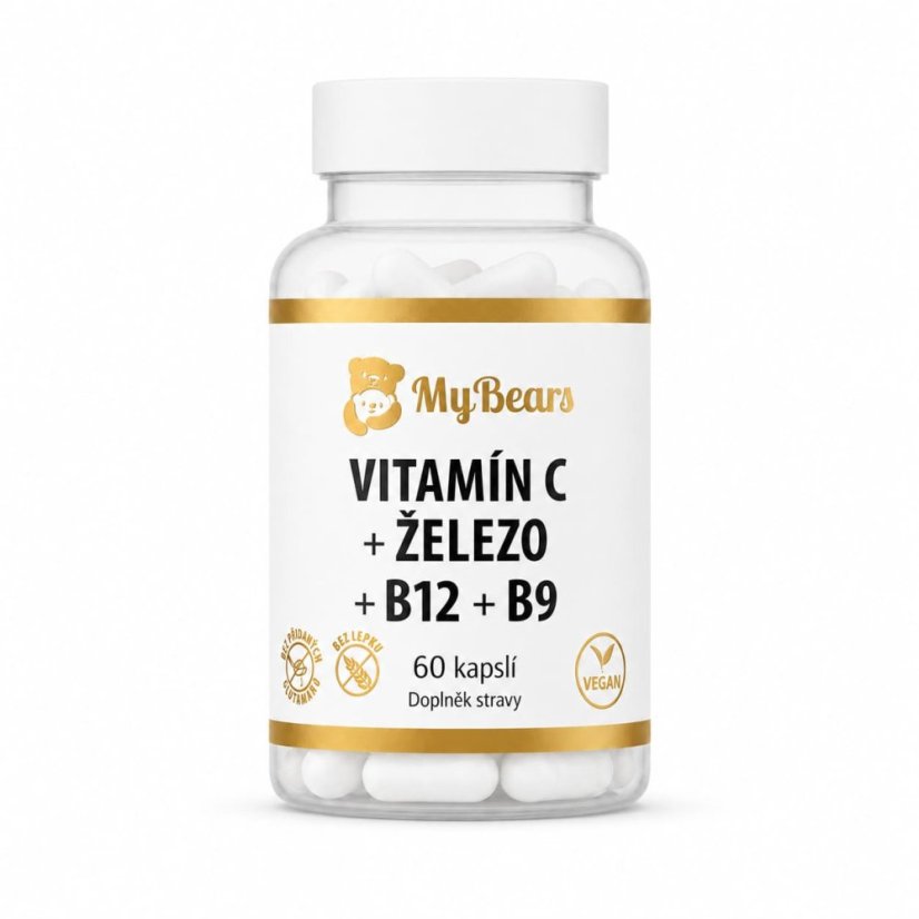 Vegánske kapsule MyBears s vitamínmi a železom pre energiu