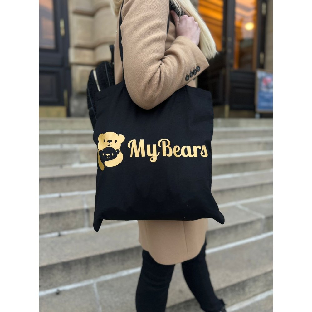Bavlněná taška - BearBag Elegantní černá