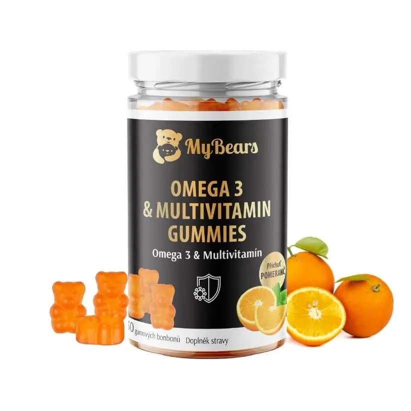 Vitamíny pro děti Omega 3 + Multivitamín Gummies – gumoví medvídci od 3 let | MyBears