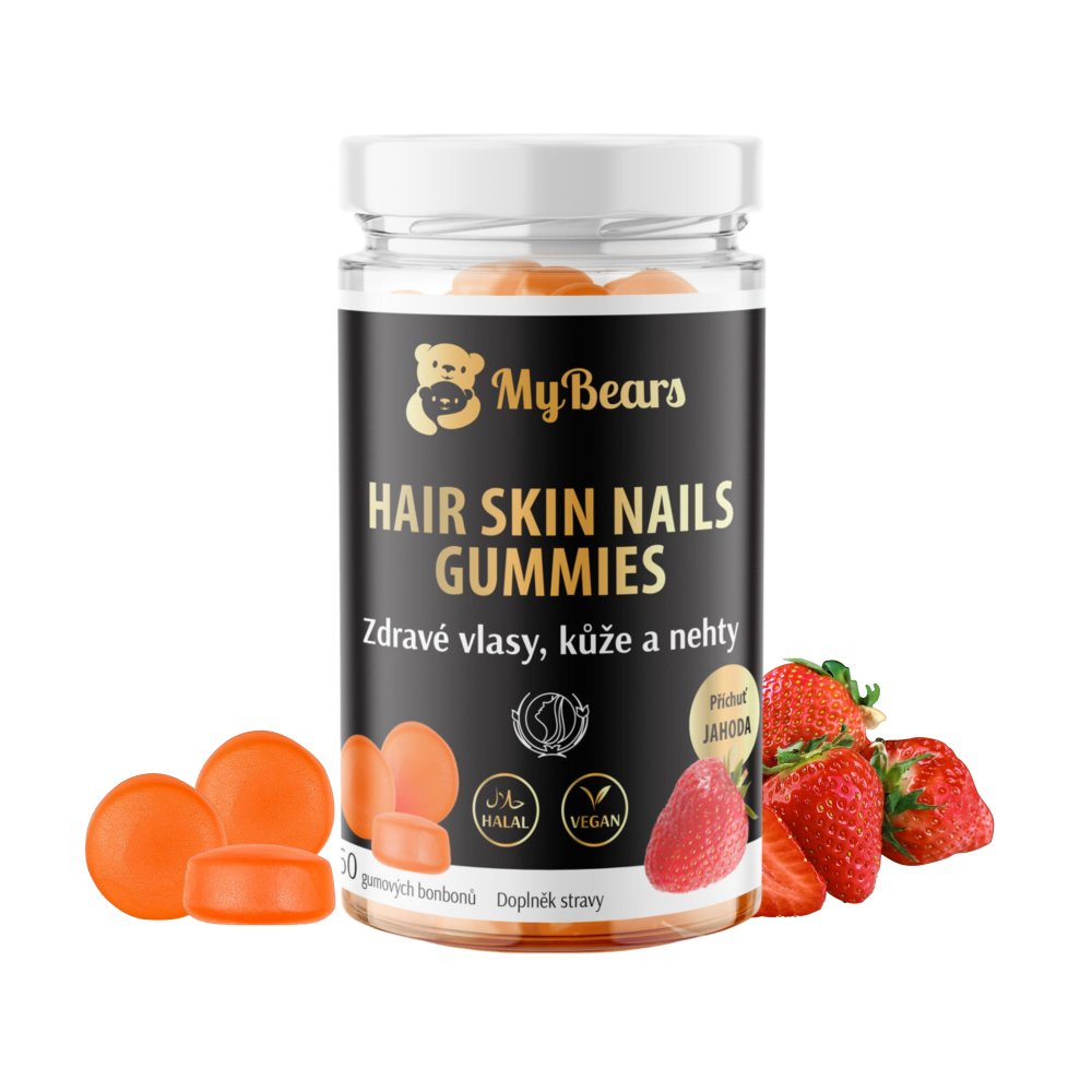 MyBears gumoví medvídci Zdravé vlasy, kůže a nehty 60ks