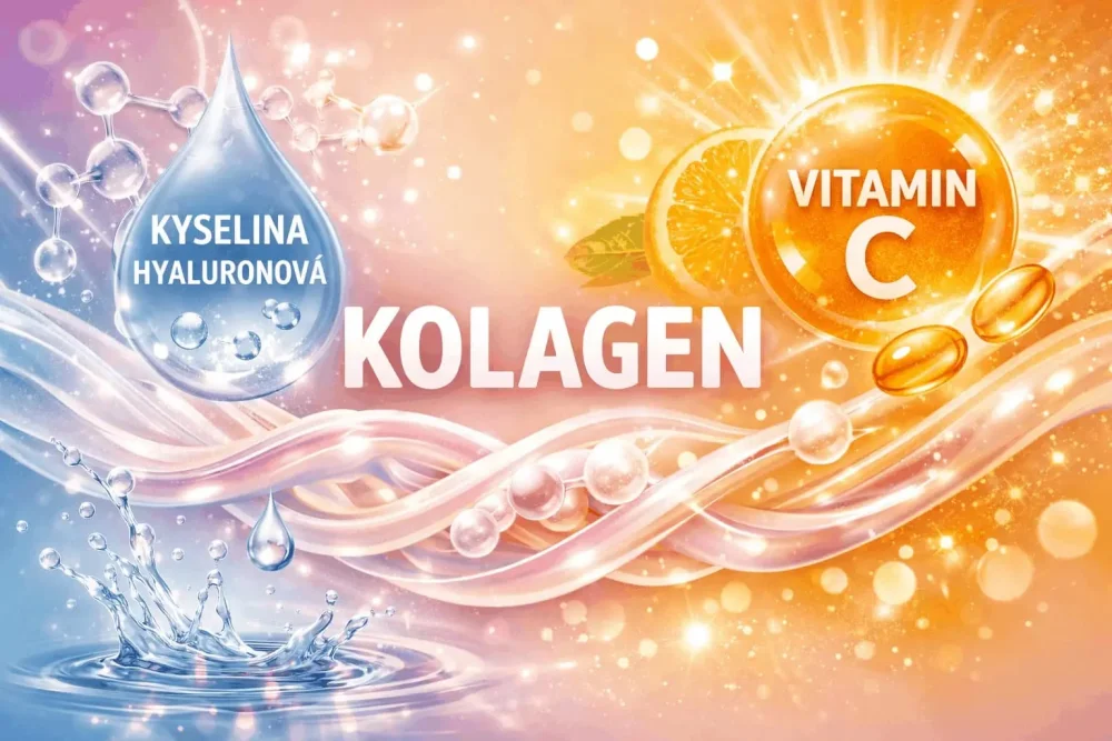 Zložky kolagénu na vlasy, nechty a pokožku – vitamín C a kyselina hyalurónová v beauty receptúre
