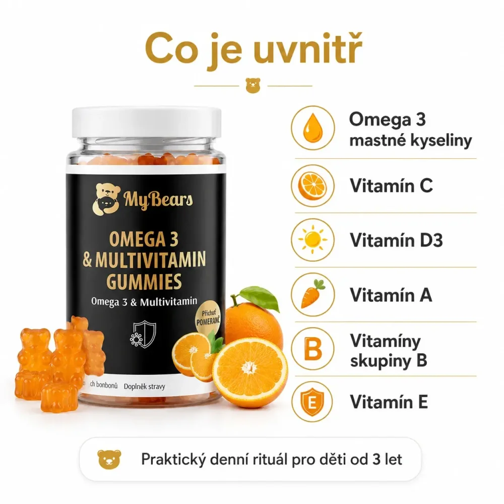 Složení MyBears Omega 3 a Multivitamínu pro děti